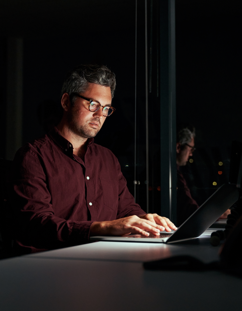 office worker at desk