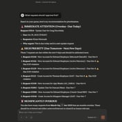 What requests should I approve first squared