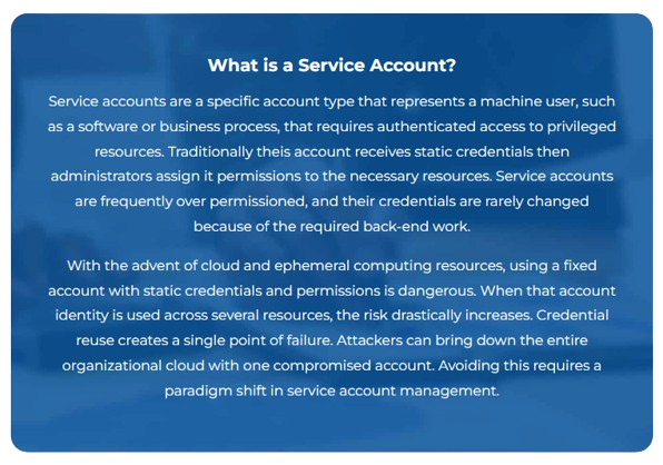 Securing Cloud-based Service Accounts