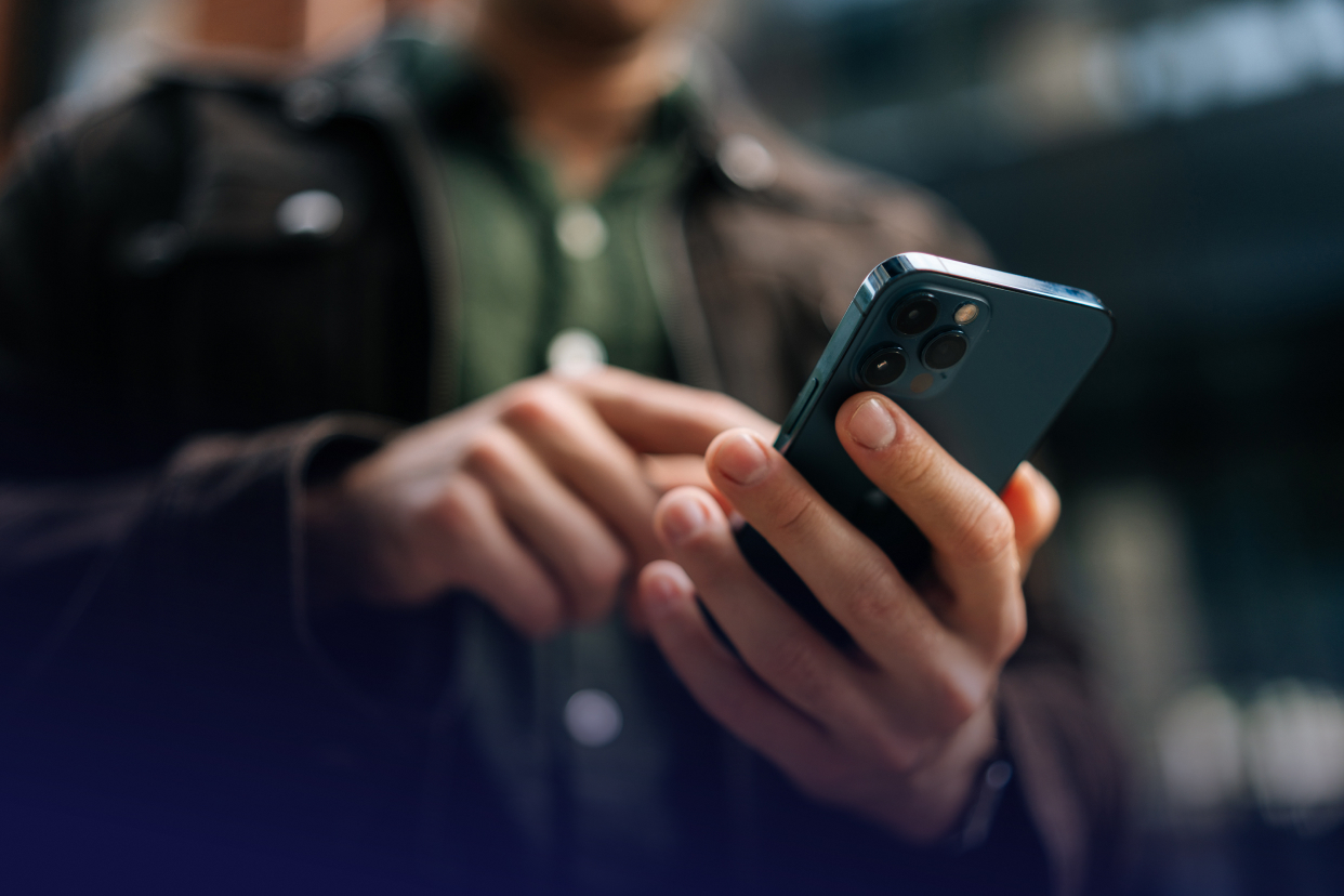 Person using cell phone