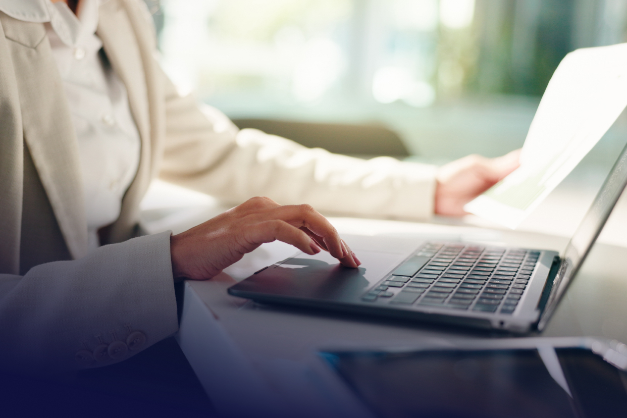 Person using laptop