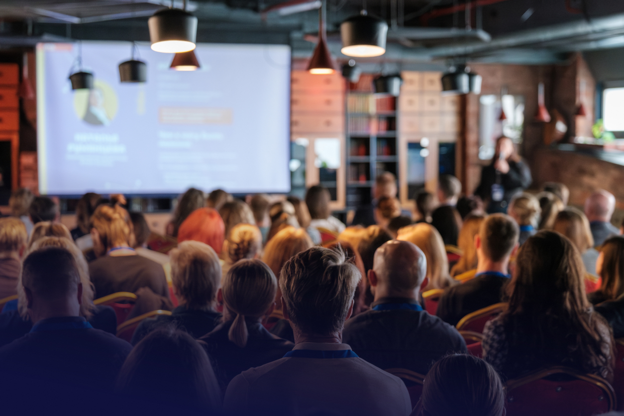 Crowd at a conference session