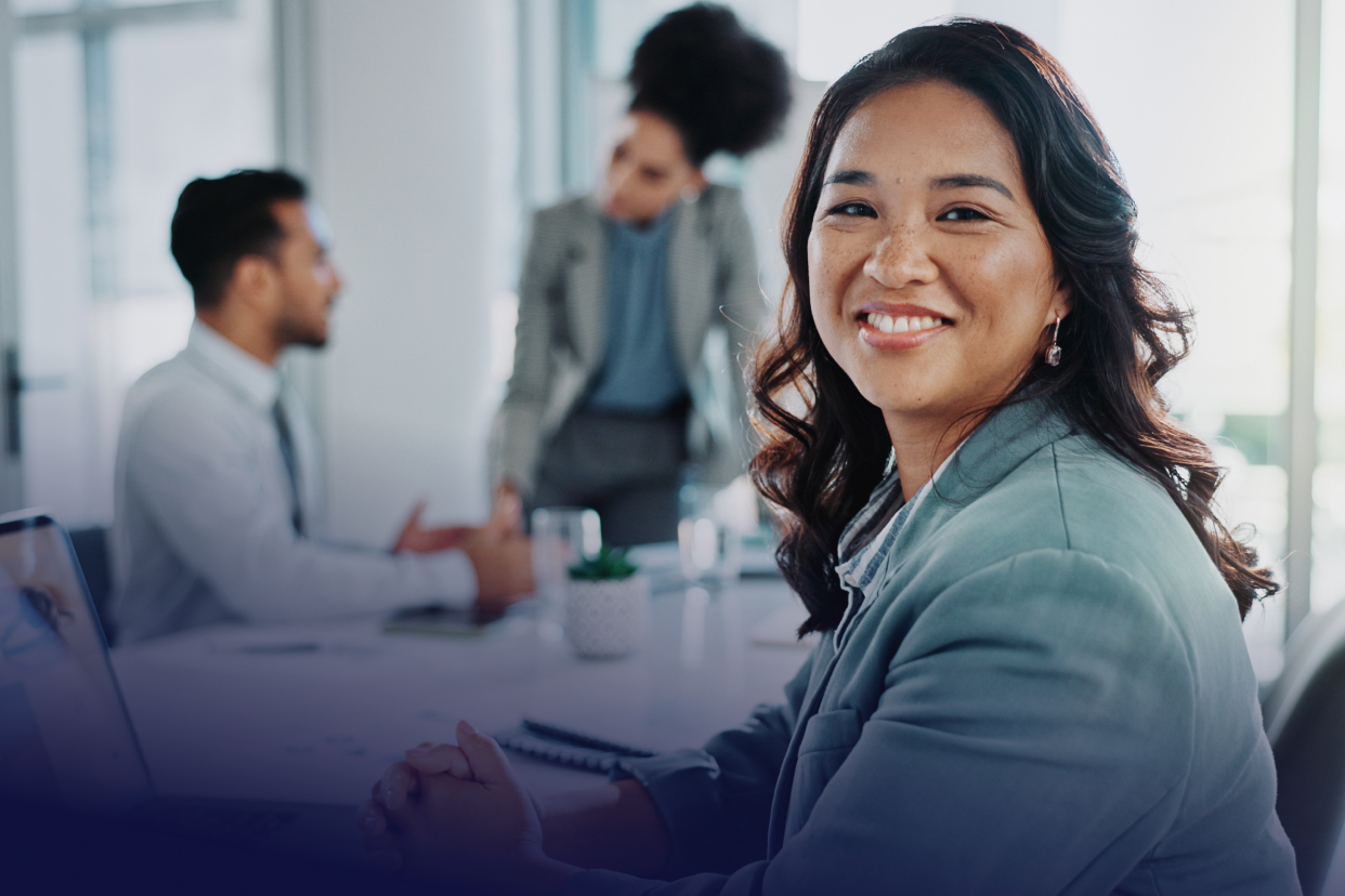 Office worker at meeting