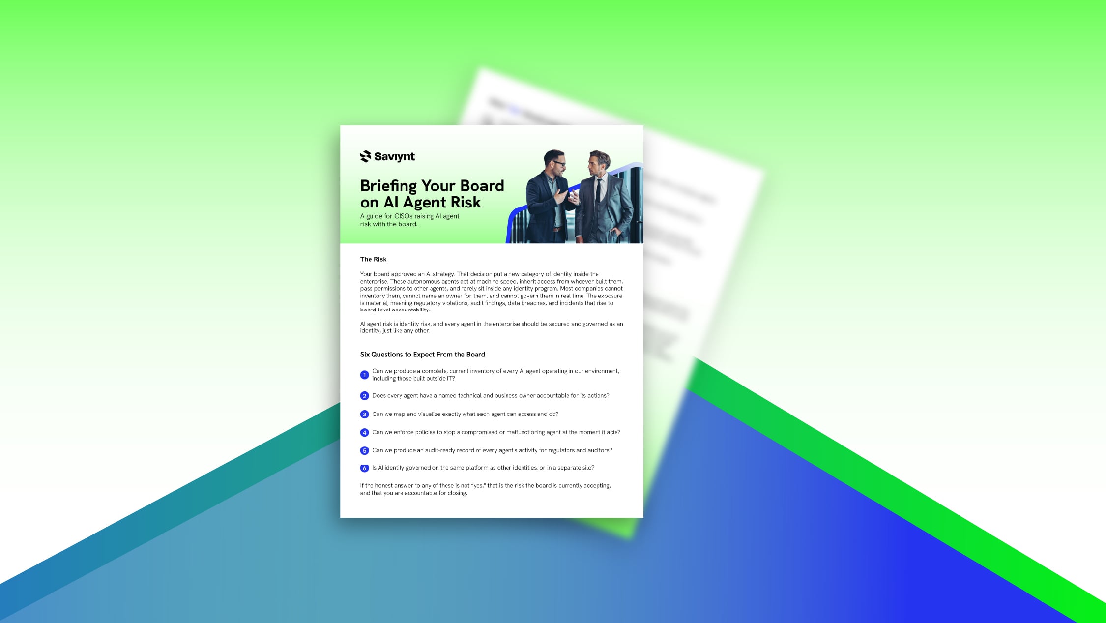 Briefing Your Board on Al Agent Risk
