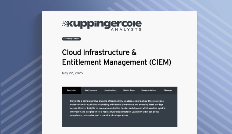 Saviynt Named a CIEM Leader by KuppingerCole
