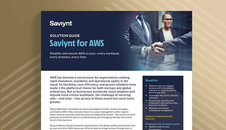 Saviynt for AWS