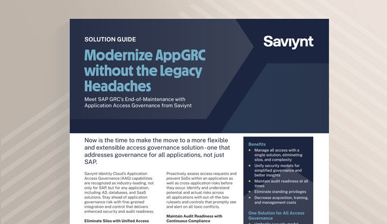 Saviynt for SAP GRC