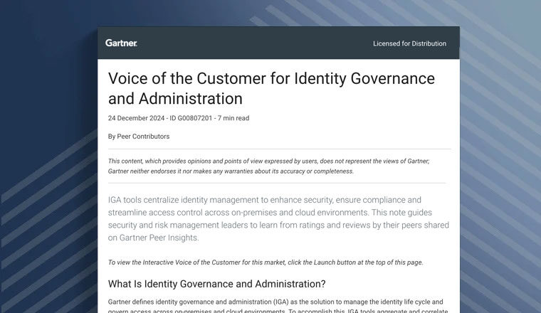 Saviynt Named a Customers’ Choice in the Gartner® Peer Insights™ Voice of the Customer for IGA Report