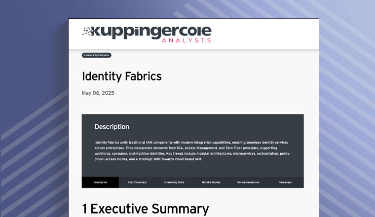 Saviynt named a Leader in KuppingerCole’s 2025 Identity Fabrics Leadership Compass