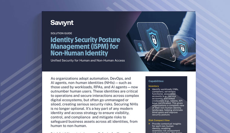 Identity Security Posture  Management (ISPM) for Non-Human Identity