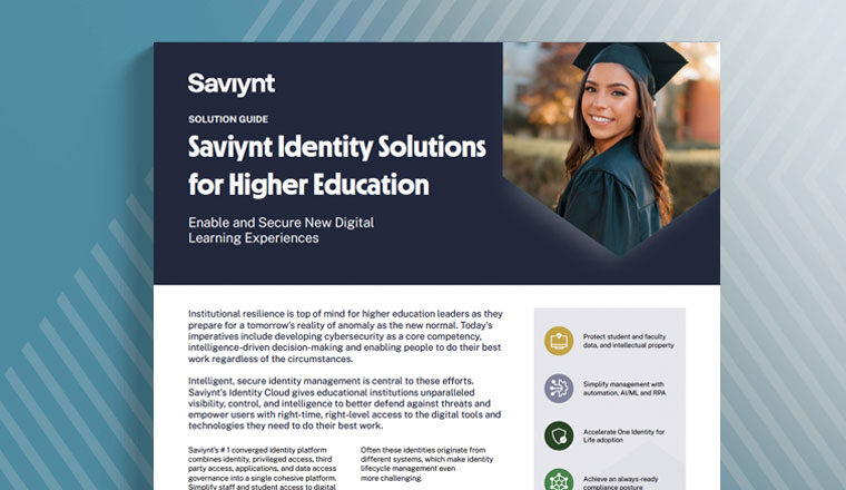 Saviynt Identity Solutions for Higher Education